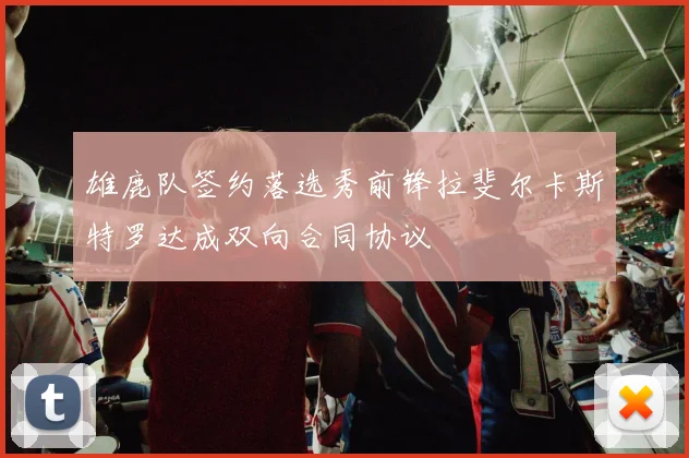 雄鹿队签约落选秀前锋拉斐尔卡斯特罗达成双向合同协议